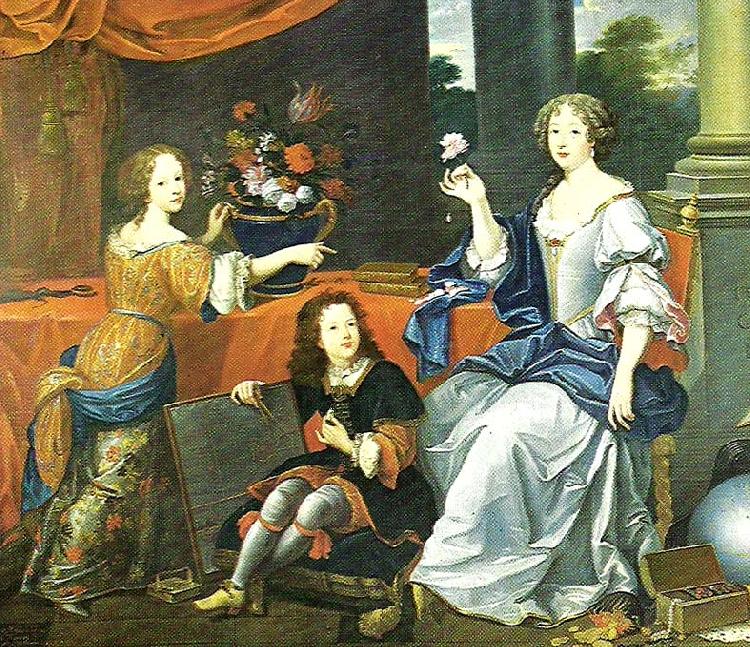 Pierre Mignard mlle de lavalliere and her children, c Spain oil painting art